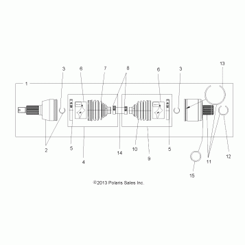DRIVE TRAIN, DRIVE SHAFT, REAR - A25SXM95AL (13SP550)