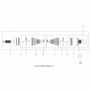 DRIVE TRAIN, REAR DRIVE SHAFT - A16SUH57N6 (49ATVSHAFTDRIVERR14SP500)