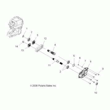 TRANSMISSION, OUTPUT SHAFT - A07MH76AL/AQ/AX/AY/AZ/A2/MN76AF/AT/AY (49ATVSHAFTOUTPUT08SP800)