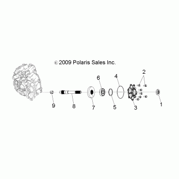 DRIVE TRAIN, MAIN GEARCASE OUTPUT SHAFT - A12NG50AA (49ATVSHAFTOUTPUT1332729)