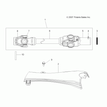 DRIVE TRAIN, PROP SHAFT - A08CL50AA (49ATVSHAFTPROP086X6)