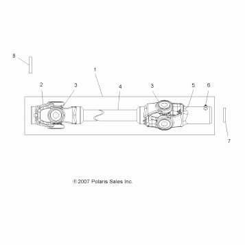 DRIVE TRAIN, FRONT PROP SHAFT - A11CF76AA (49ATVSHAFTPROP08SP800EFI)