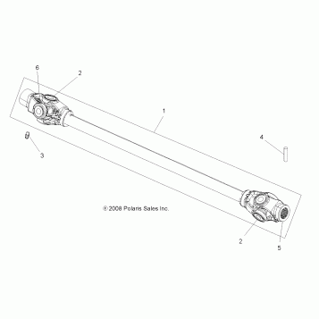 DRIVE TRAIN, PROP SHAFT, FRONT (Built 11/22/10 and Before) - A11DX85AF/AG/AZ (49ATVSHAFTPROP09SPXP550)