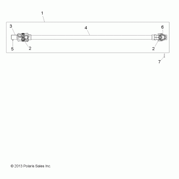DRIVE TRAIN, FRONT PROP SHAFT - A16DAE87AL (49ATVSHAFTPROP14SP325)