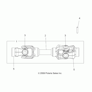 DRIVE TRAIN, REAR PROP SHAFT - A11CF76AA (49ATVSHAFTPROPRR096X6)