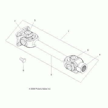 DRIVE TRAIN, PROP SHAFT, REAR - A16SYE95AK/AP (49ATVSHAFTPROPRR10SP550X2)