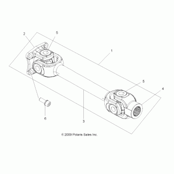 DRIVE TRAIN, PROP SHAFT, REAR - A12DN5EAF/EAR (49ATVSHAFTPROPRR1332724)