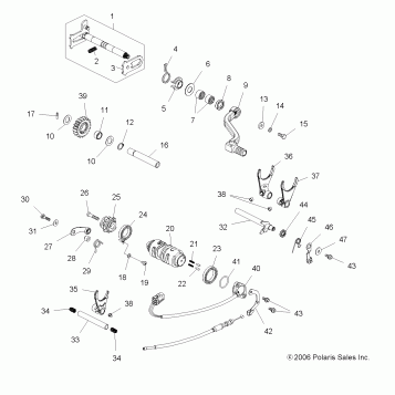DRIVE TRAIN, SHIFTING - A08GJ52AA/AB/AC (49ATVSHIFT07OUT525)