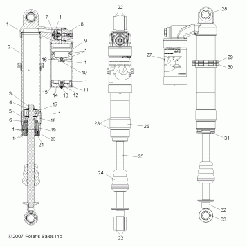 SUSPENSION, FRONT SHOCK - A08GJ52AC (49ATVSHOCKFRT7043359)