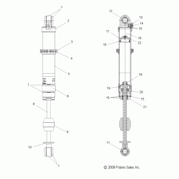 SUSPENSION, FRONT SHOCK - A11GP52AA (49ATVSHOCKFRT7043459)