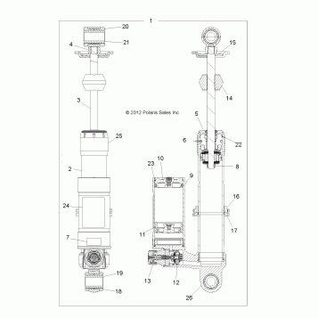 SUSPENSION, SHOCK, FRONT - A13GH8EAK (49ATVSHOCKFRT7043854)