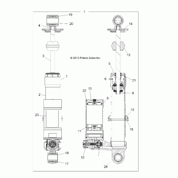 SUSPENSION, SHOCK, FRONT - A14ZN8EAP (49ATVSHOCKFRT7044135)