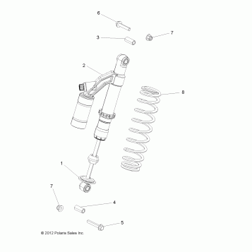 SUSPENSION, SHOCK, REAR, MOUNTING - A14ZN8EAP (49ATVSHOCKMTG7044080)