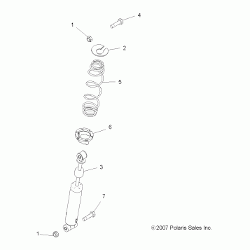SUSPENSION, REAR SHOCK - A08BA32AA (49ATVSHOCKRR7042319)