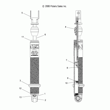 SHOCK, REAR (7043260) - A07GP52AA/AB (49ATVSHOCKRR7043260)