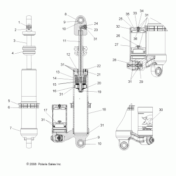 SUSPENSION, REAR SHOCK - A10GJ52AA (49ATVSHOCKRR7043474)