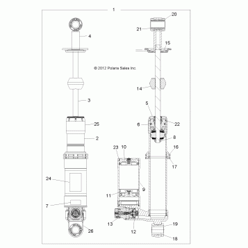 SUSPENSION, SHOCK, REAR - A13GH8EAK (49ATVSHOCKRR7043856)