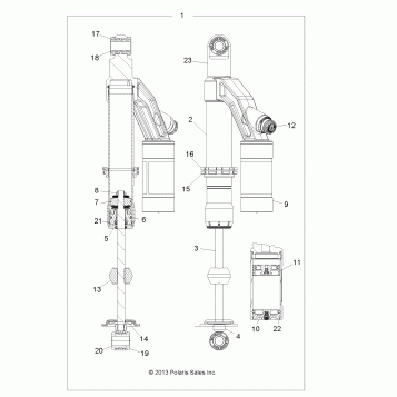 SUSPENSION, SHOCK, REAR - A14ZN8EAP (49ATVSHOCKRR7044080)