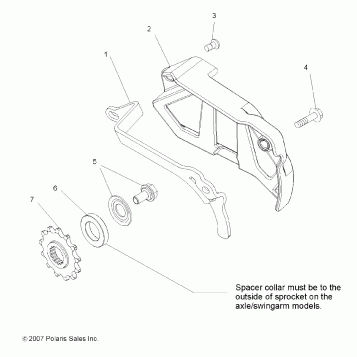 DRIVE TRAIN, FRONT SPROCKET GUARD - A10GJ52AA (49ATVSPROCKET08OUT525S)