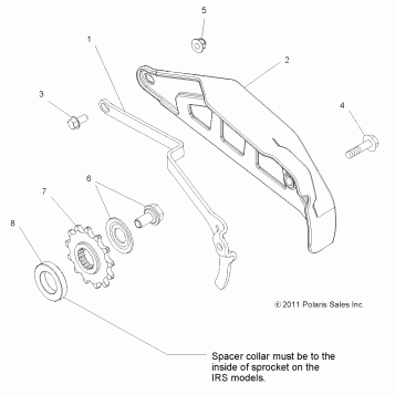DRIVE TRAIN, FRONT SPROCKET GUARD - A11GP52AA (49ATVSPROCKET11OUT525)