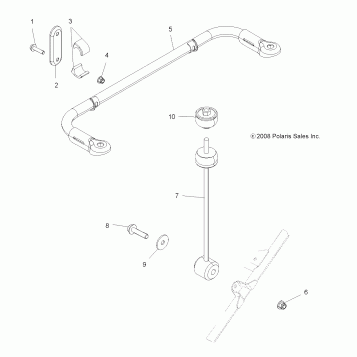SUSPENSION, STABILIZER BAR - A10DX55AL/AF (49ATVSTABILIZER09SPXP550)