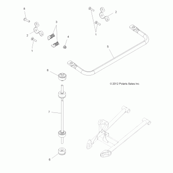 SUSPENSION, STABILIZER BAR - A13GH85AJ/EAK (49ATVSTABILIZER13850SCRAM)