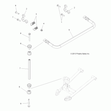 SUSPENSION, STABILIZER BAR - A14GH85AD/EAI (49ATVSTABILIZER14850SCRAM)