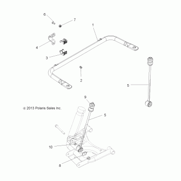 SUSPENSION, STABILIZER BAR, REAR - A16DAA32A1/A7 (49ATVSTABILIZER14SP325)