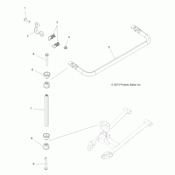 SUSPENSION, STABILIZER BAR - A14ZN8EAB/C/I/M/P/S (49ATVSTABILIZER14SP550)