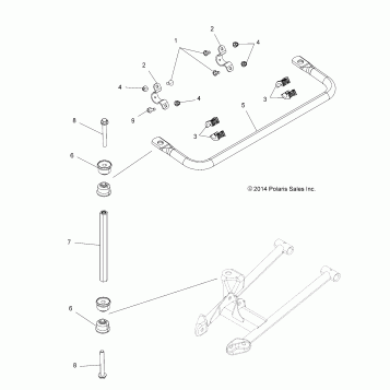 SUSPENSION, STABILIZER BAR - A15SVA85AD (49ATVSTABILIZER15850)