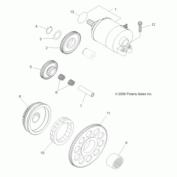 ENGINE, STARTING SYSTEM - A11GP52AA (49ATVSTARTER07OUT525)