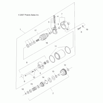 ENGINE, STARTING MOTOR - A08BA32AA (49ATVSTARTER08TB)