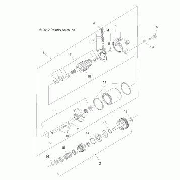 ENGINE, STARTING SYSTEM (Built 10/09/11 and Before) - A12MH50FF/FX/FY (49ATVSTARTER12SP500)