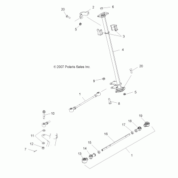 STEERING, STEERING POST - A13MH76AD/AX/AZ (49ATVSTEERING08SP500)