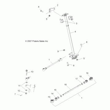 STEERING, STEERING POST - A08DN50EA (49ATVSTEERING08SPTRG500QD)