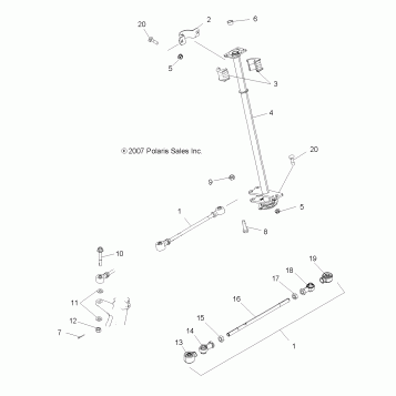 STEERING, STEERING POST - A08TN50EA (49ATVSTEERING08X2500QUAD)