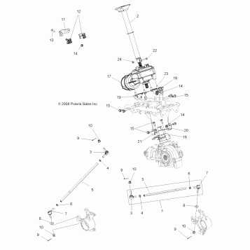 STEERING, STEERING POST ASM. - A10DX55AL/AF (49ATVSTEERING09SPEPS850)
