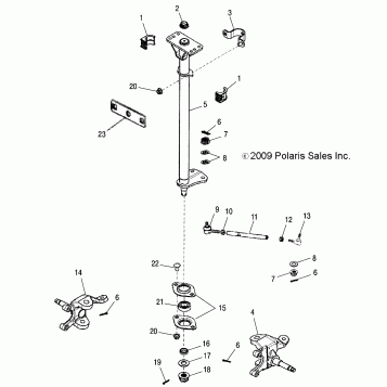 STEERING, STEERING POST and TIE RODS - A14PB20AF (49ATVSTEERING10PHX)