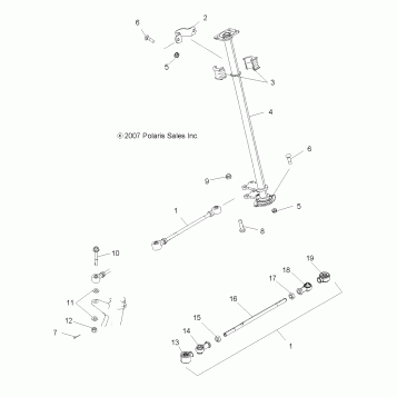 STEERING, STEERING POST - A10MN50ET (49ATVSTEERING10SP500TR)
