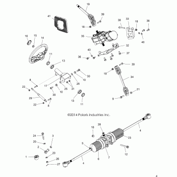 STEERING, STEERING ASM. - A15DAE57AK (49ATVSTEERING15570ACE)