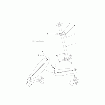 STEERING, STEERING POST ASM. - A19SVA85BG (49ATVSTEERING15SCRAM850)
