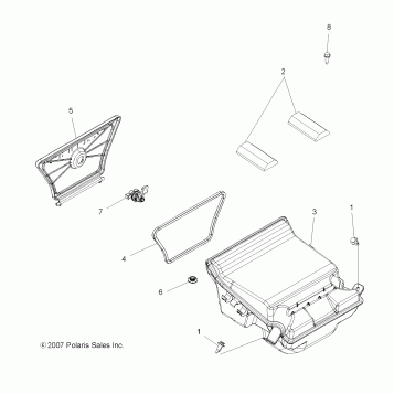 BODY, REAR STORAGE BOX - A08DN50EA (49ATVSTORAGERR08SPTRG500)