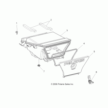 BODY, REAR STORAGE BOX - A12MH50FF/FX/FY (49ATVSTORAGERR09SP500)