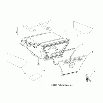 BODY, REAR STORAGE BOX - A09MN76AX/AZ (49ATVSTORAGERR09SP800)