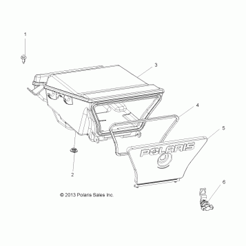 BODY, STORAGE BOX, REAR - A19SJE57BH (49ATVSTORAGERR14SP570)
