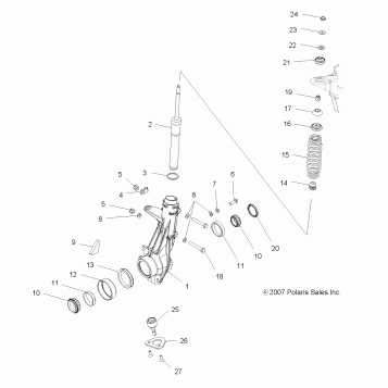SUSPENSION, FRONT STRUT - A08CL50AA (49ATVSTRUT086X6)