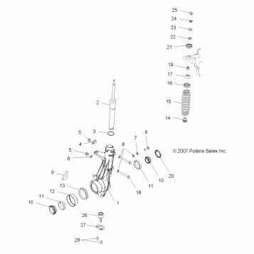 SUSPENSION, FRONT STRUT - A08BG50AA (49ATVSTRUT08SCRAM)