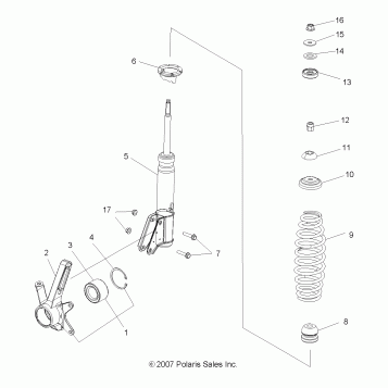SUSPENSION, FRONT STRUT - A08LH27AW/AX/AZ (49ATVSTRUT08SP300)