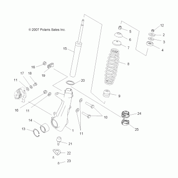 SUSPENSION, FRONT STRUT - A09TN76AL/AX/AZ (49ATVSTRUT09SPX2800)