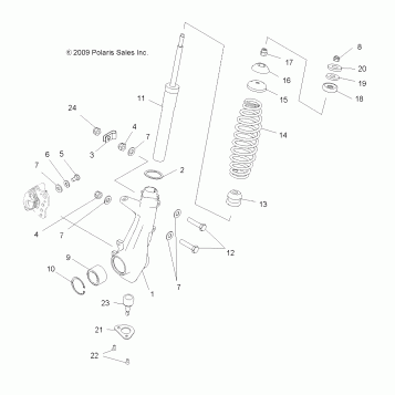 SUSPENSION, FRONT STRUT - A11CF76AA (49ATVSTRUT106X6)